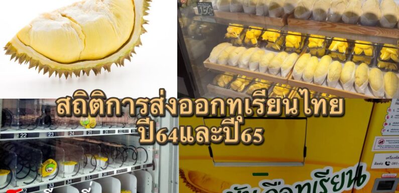 สถิติการส่งออกทุเรียนไทยปี64และปี65